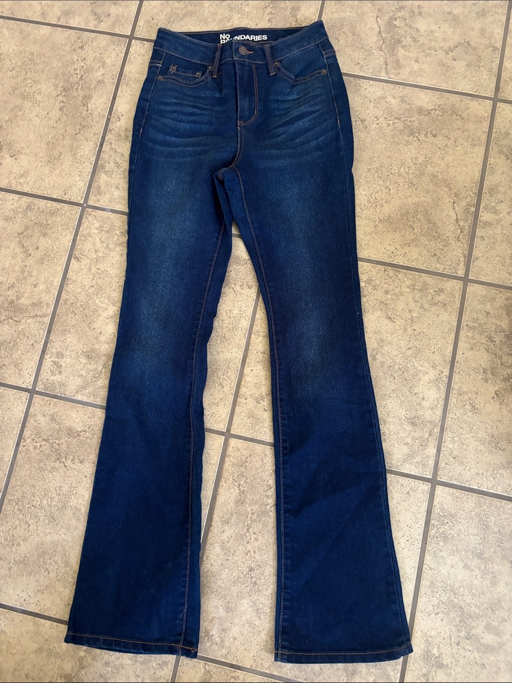 No Boundaries Dark Wash Flare Jeans Size 0